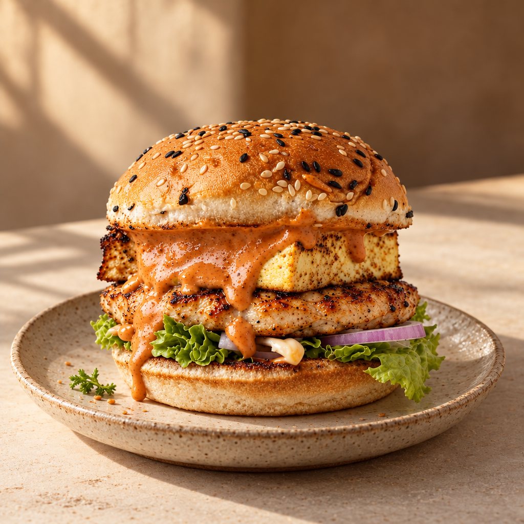 Egg Mosaic Original Grilled Chicken Burger