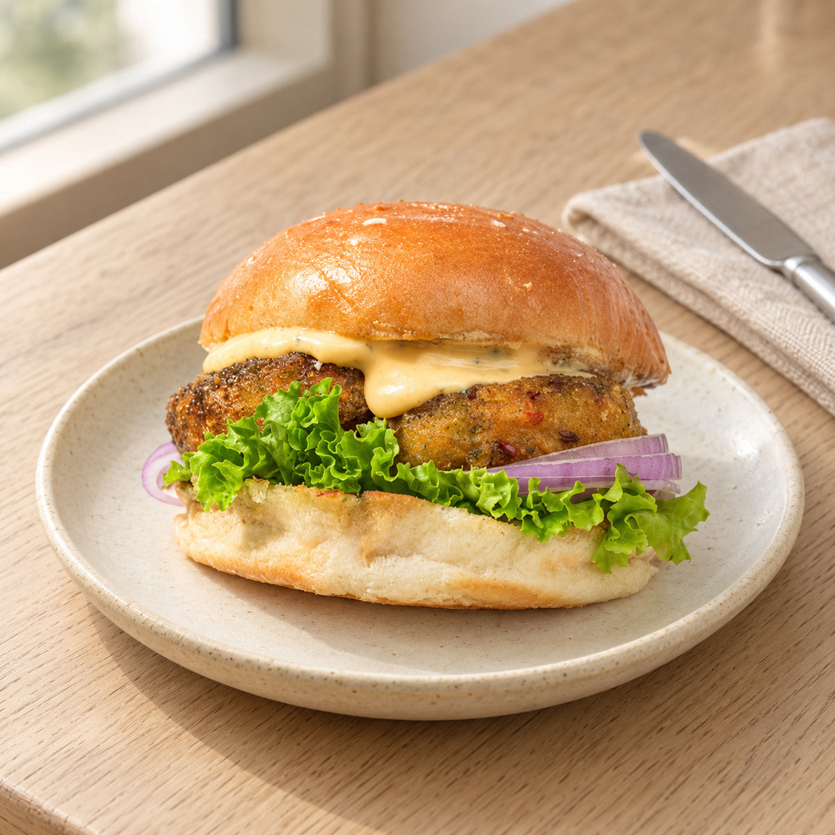 Classic Aloo Tikki Crunch Burger