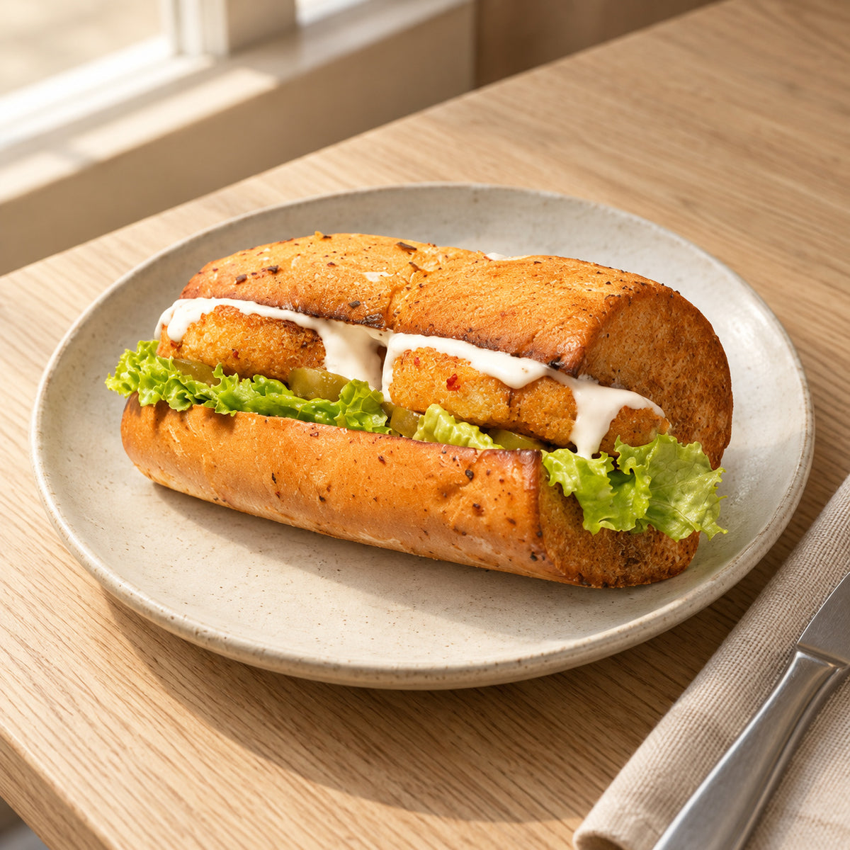 Creamy Route Aloo Tikki Sandwich